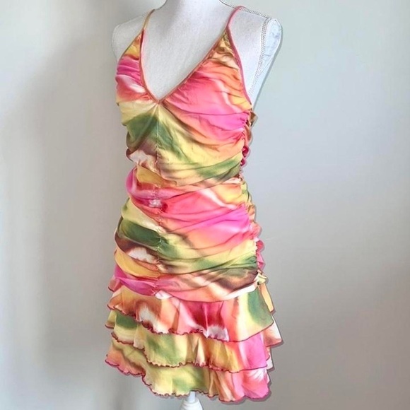 Moda International Victoria’s Secret Ruched Mesh Dress - Picture 1 of 4
